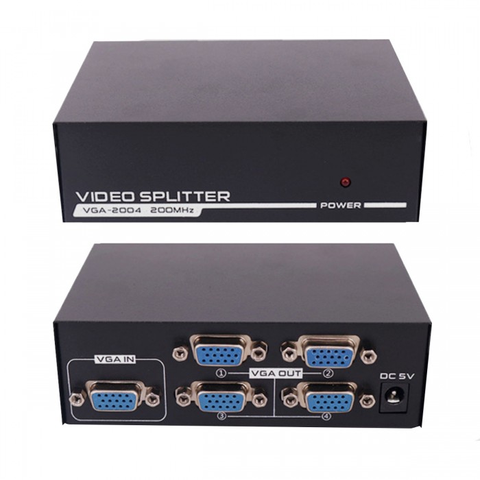 Splitter Divisor Vga 1*4 Para Monitor Hd 1920 X 1080
