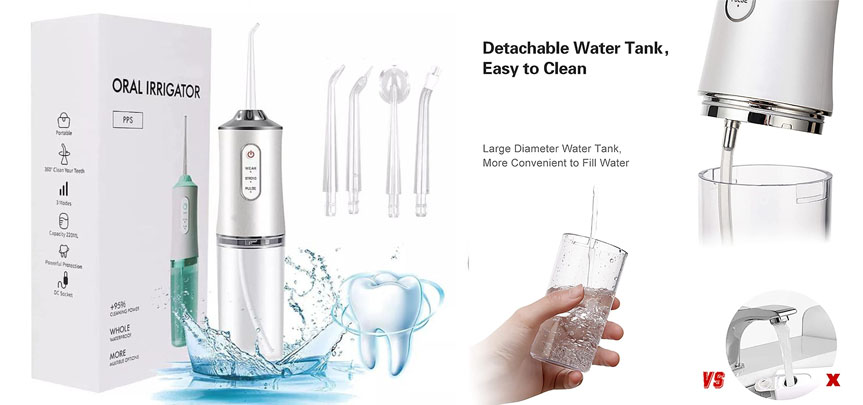IRRIGADORES BUCALES DENTAL PORTABLE CHARGING + PUNTAS CHORRO