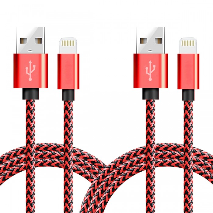 2 Piezas Cable De Carga Lightning Para iPhone/iPad/iPod, 2 M